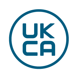The letters UK on top of the letter CA within a circle - this is the UKCA compliance logo