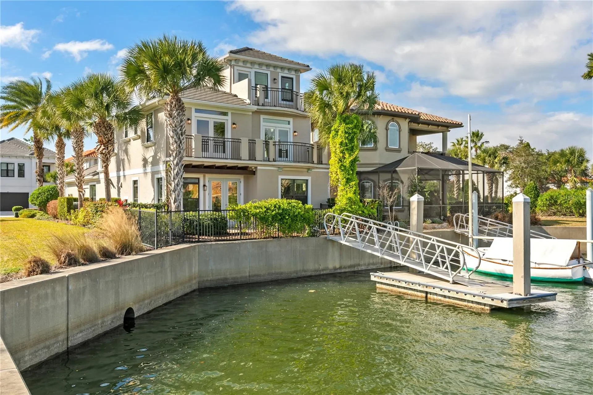 Waterfront home with private dock in Palm Harbor Palm Coast Florida