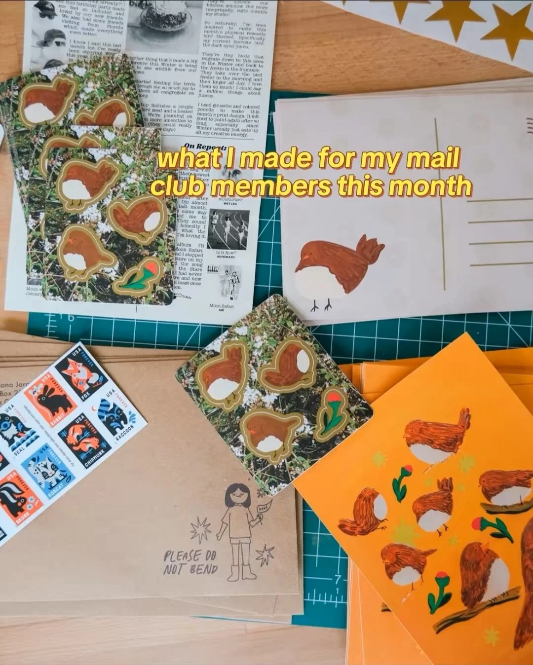 Thank you for being a part of my little club! I&rsquo;m so happy with how these sticker sheets turned out. Shoutout to the birds outside my window for the inspiration 🤎

#stickersheet #printclub #mailclub #darkeyedjunco stickerclu