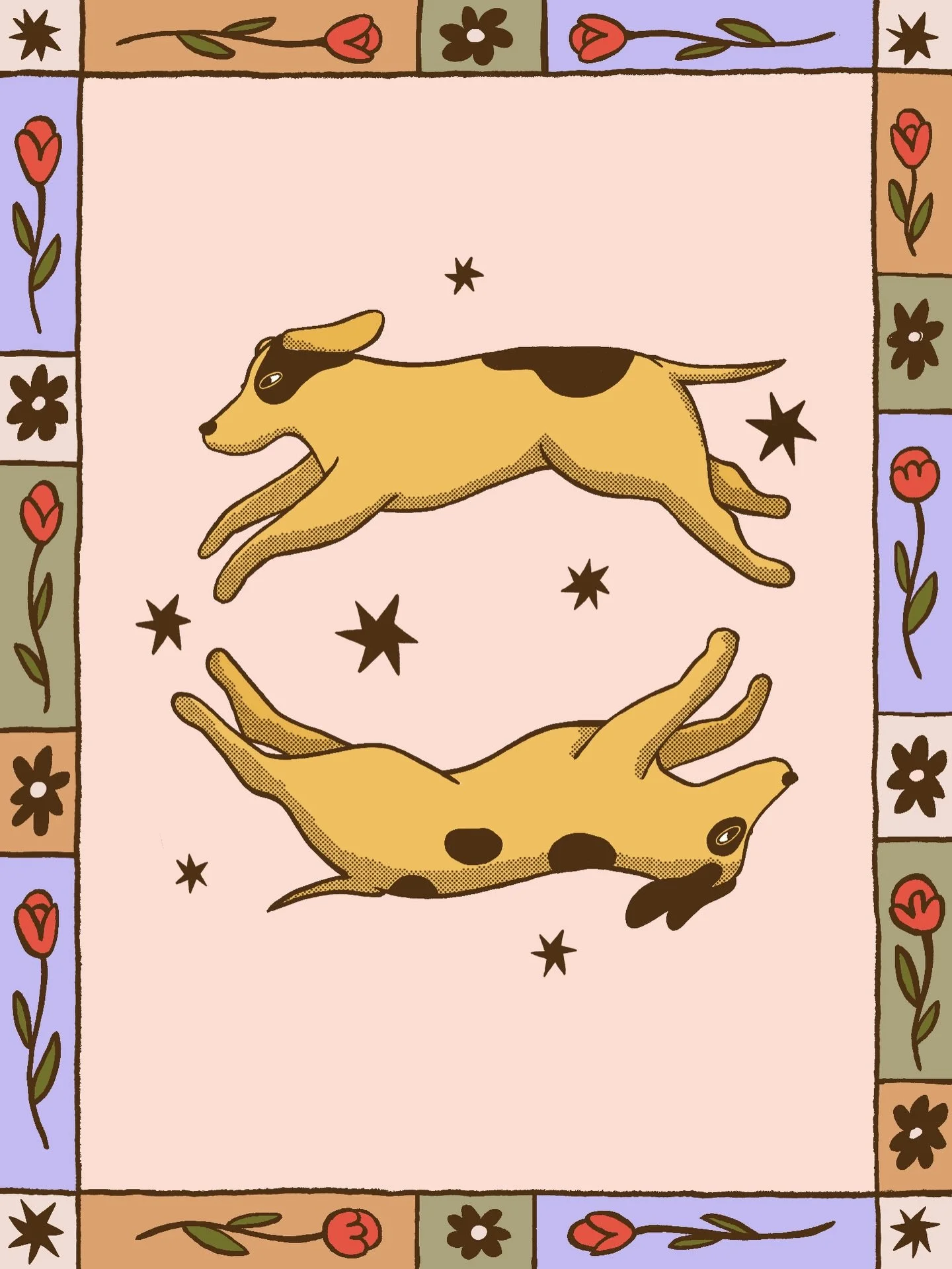 A rework of a piece from a couple years ago 🌟 I saw a tt that said &ldquo;everyone who knows me knows you btw&rdquo; and it got me thinking about how Melvin&rsquo;s been by my side for almost 12 years and how lucky I am to have him in my life. Every