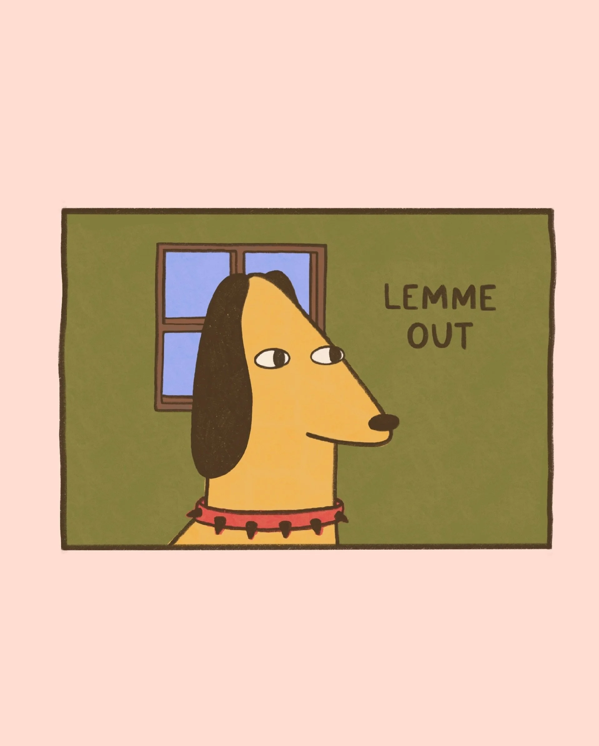 Free him 

I know your dog does this too, right?
Reworked this guy from a couple years ago and I think I love it even more now 🤍

#dogcomic #dog