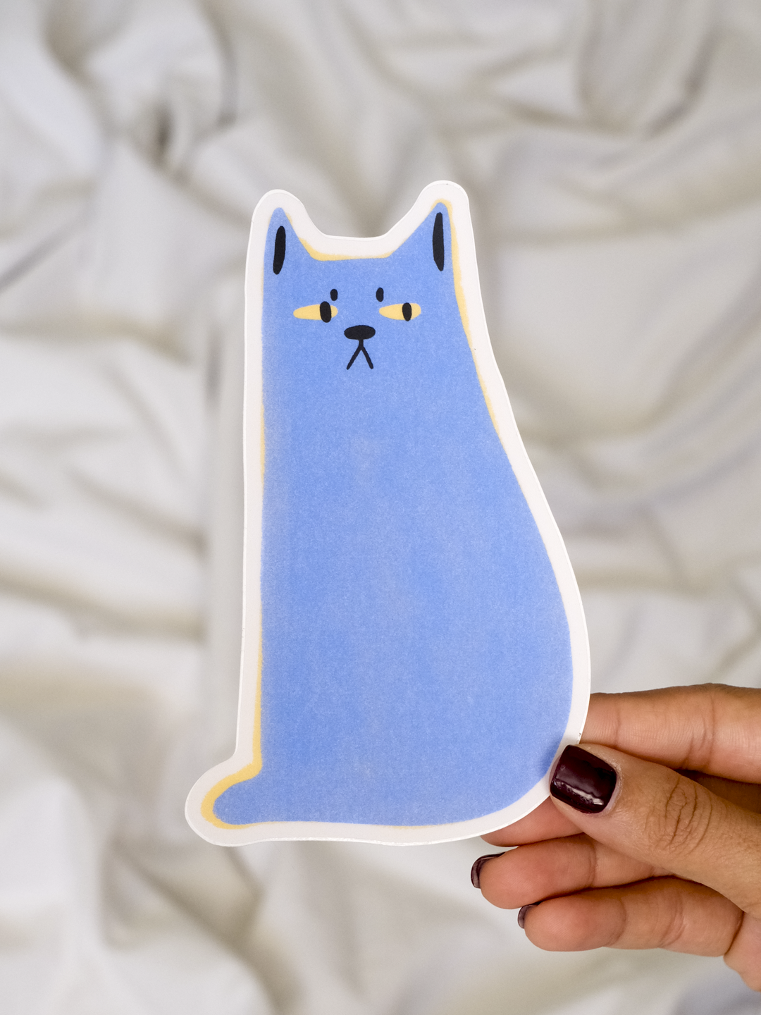Blue Cat Sticker
