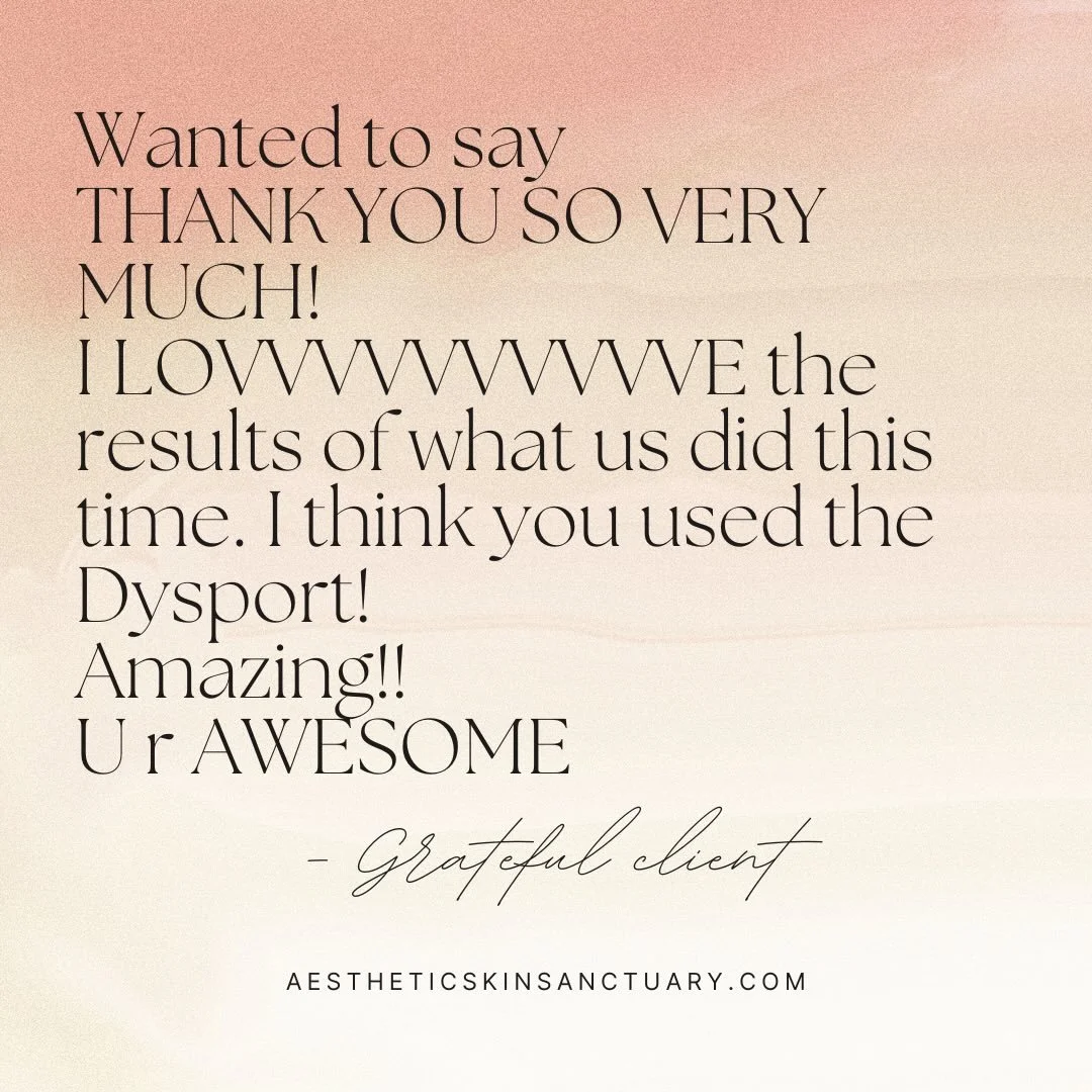 We can't thank you enough for the love!!! 💗 It's clients like you that make it all worth it! #happyclientshappyme❤️❤️❤️🤩🤩🤩😘😘😘 #aestheticskinsanctuary