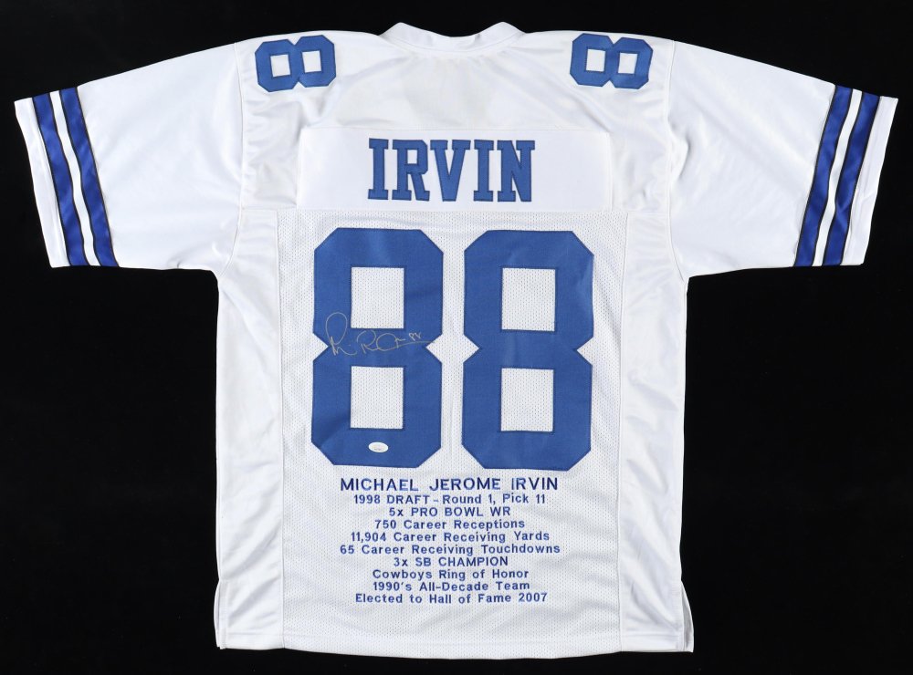 A stat jersey for Michael Irvin