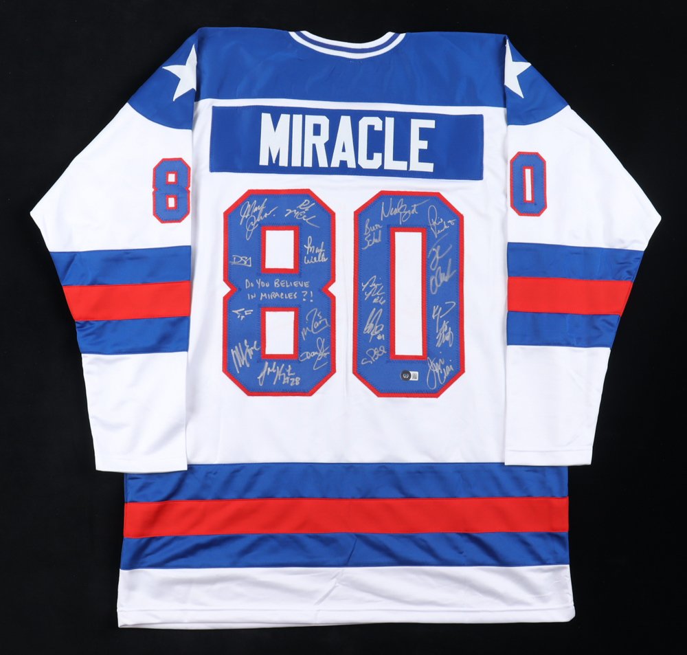 A custom Team USA jersey commemorating the Miracle on Ice