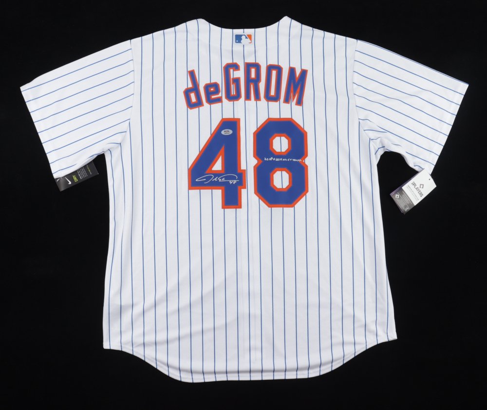 An authentic Nike on-field style Jacob deGrom jersey