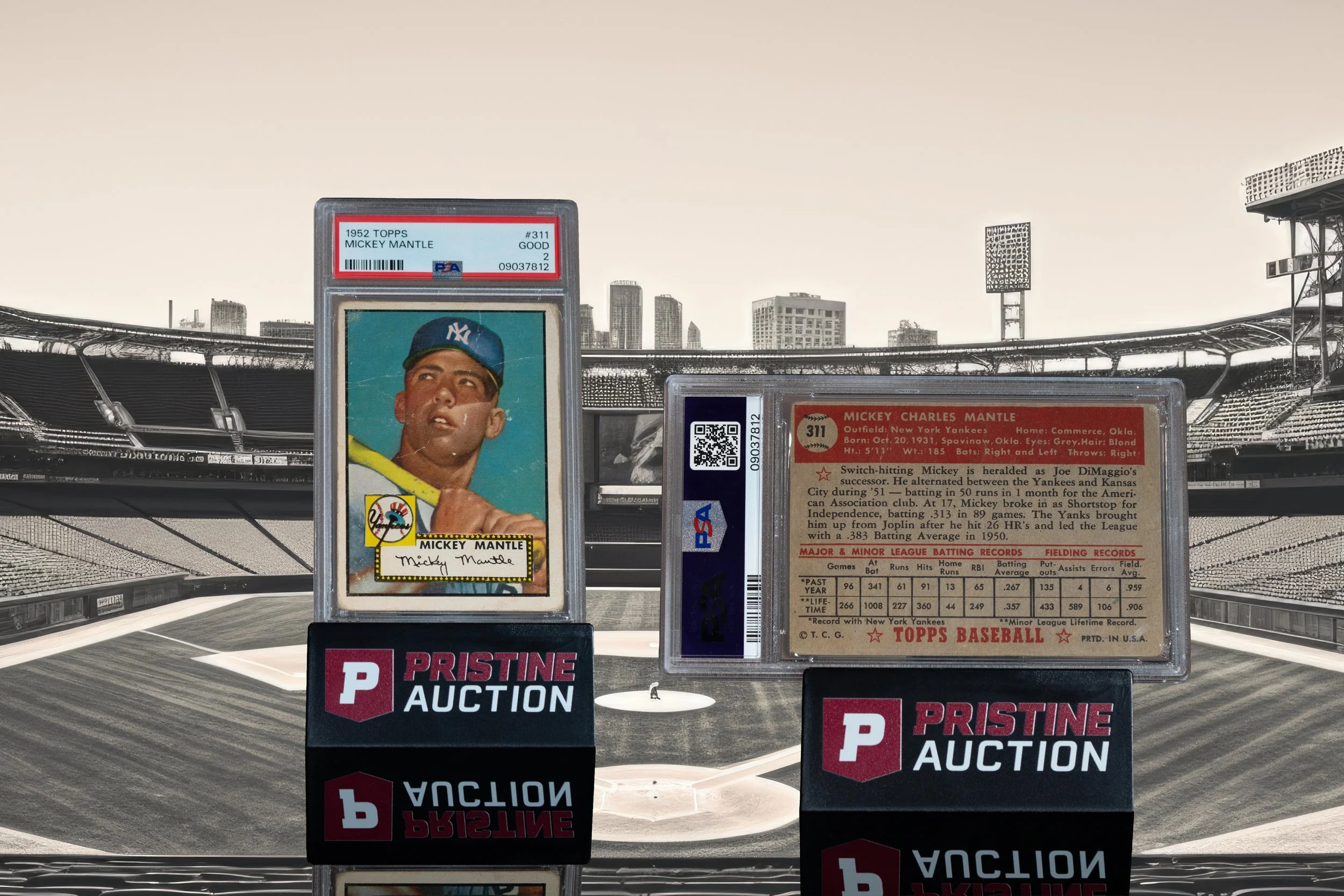 The Holy Grail of Baseball Cards: 1952 Topps Mickey Mantle #311 Rookie Card Scheduled for Auction on Pristine Live! Elite