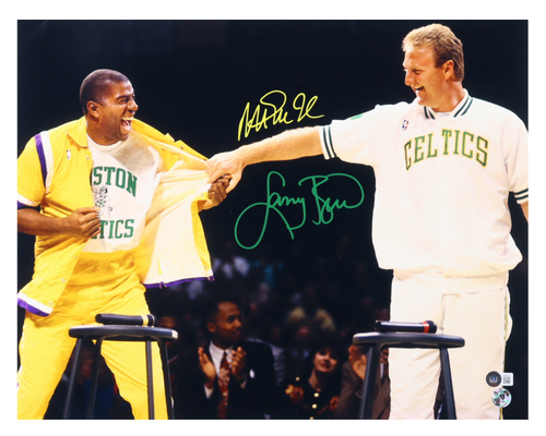 Magic Johnson & Larry Bird Signed 16x20 Photo