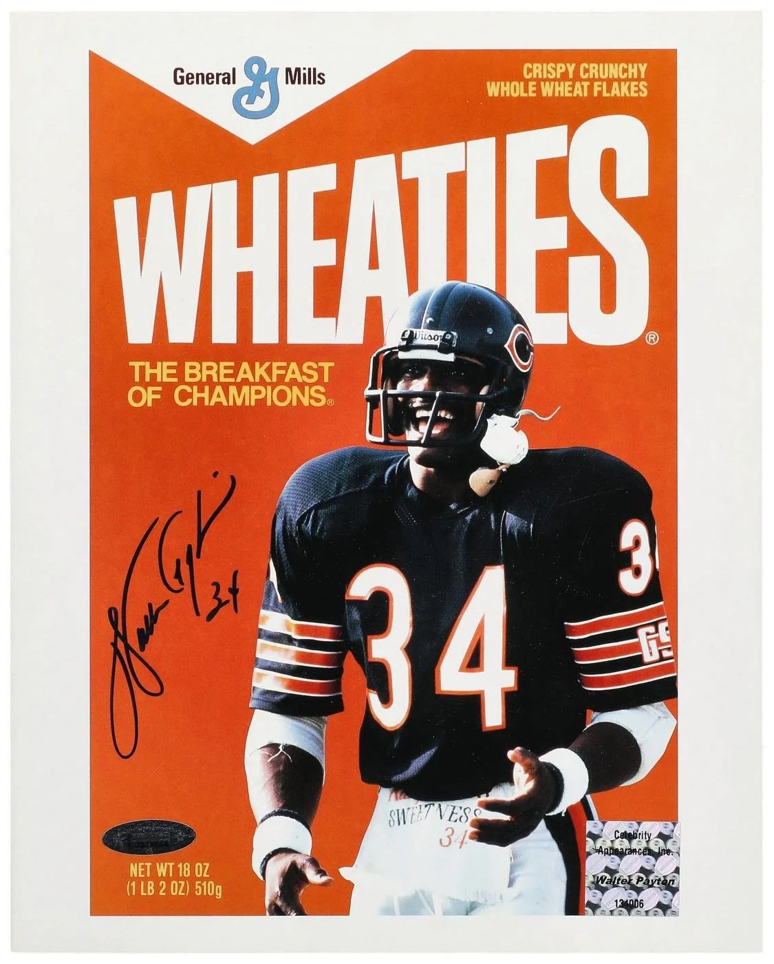 walter payton signed memorabilia