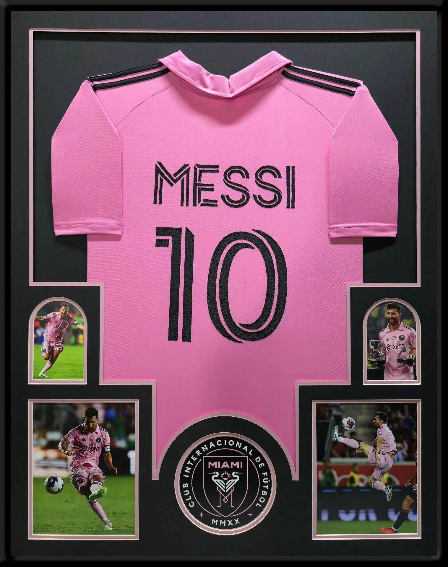lionel messi inter miami jersey framed