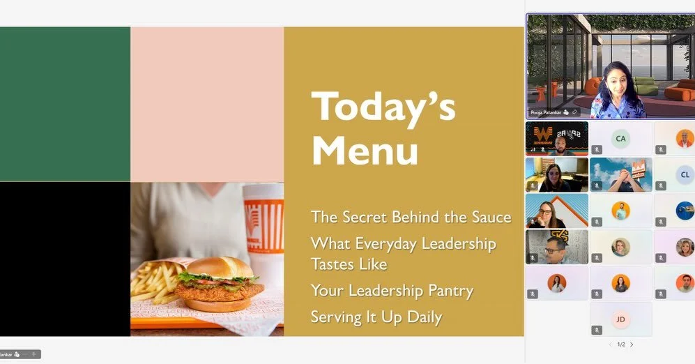 ✨ Back by popular demand ✨

Today, I had the pleasure of delivering &ldquo;The Secret Sauce of Everyday Leadership&rdquo; once again, this time in a webinar format for Whataburger leaders as part of their &ldquo;Leading the Way&rdquo; series. 🍔

It 