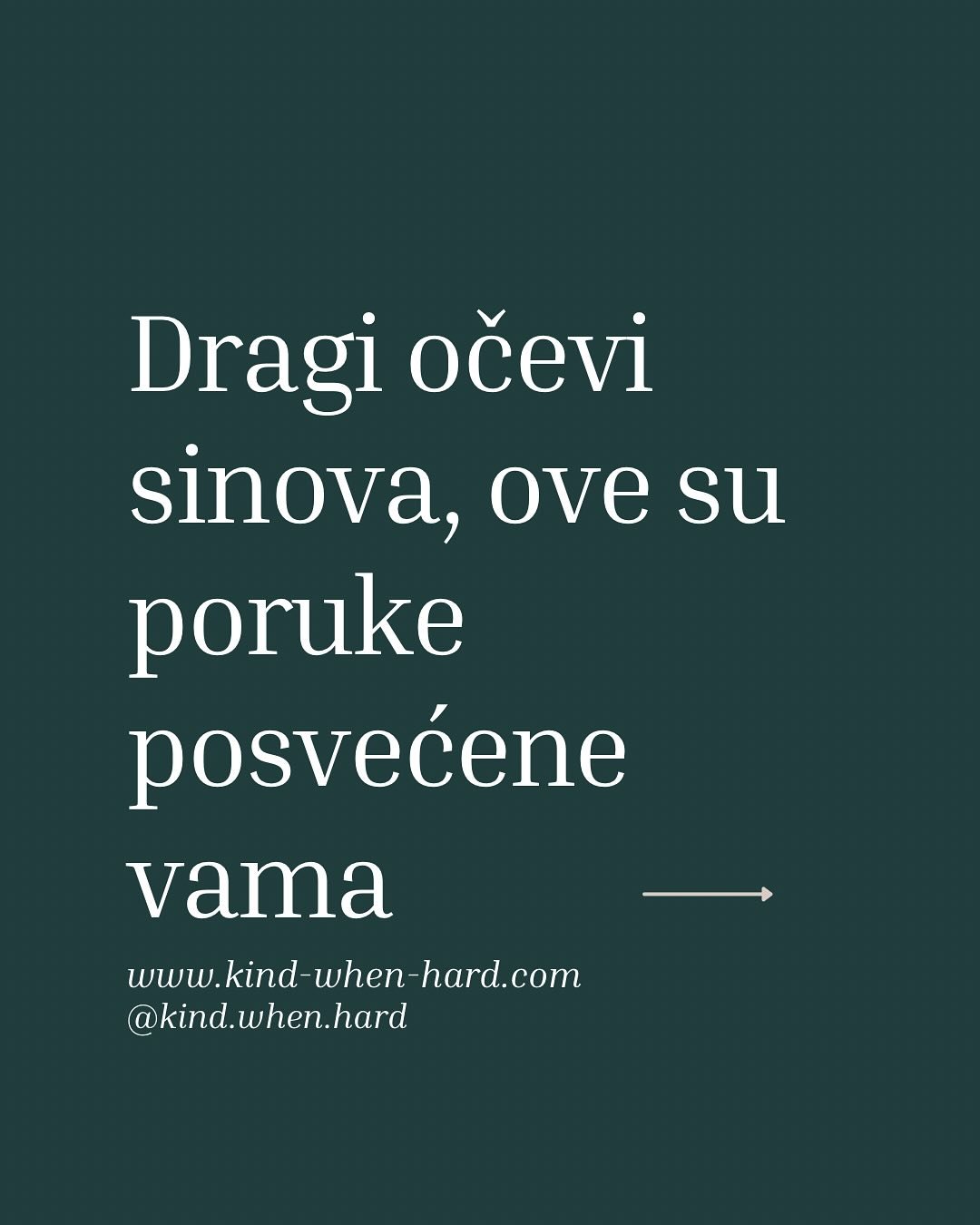 Otac si sina? Ove poruke su za tebe 👆 

Nezadovoljstvo tijelom, nezdrav odnos prema tijelu i hrani i na kraju poremećaji hranjenja se dogadaju i mu&scaron;kom spolu. 

Posebno je u porastu tip poremećaja hranjenja zvan bigoreksija koji znači zaokupl