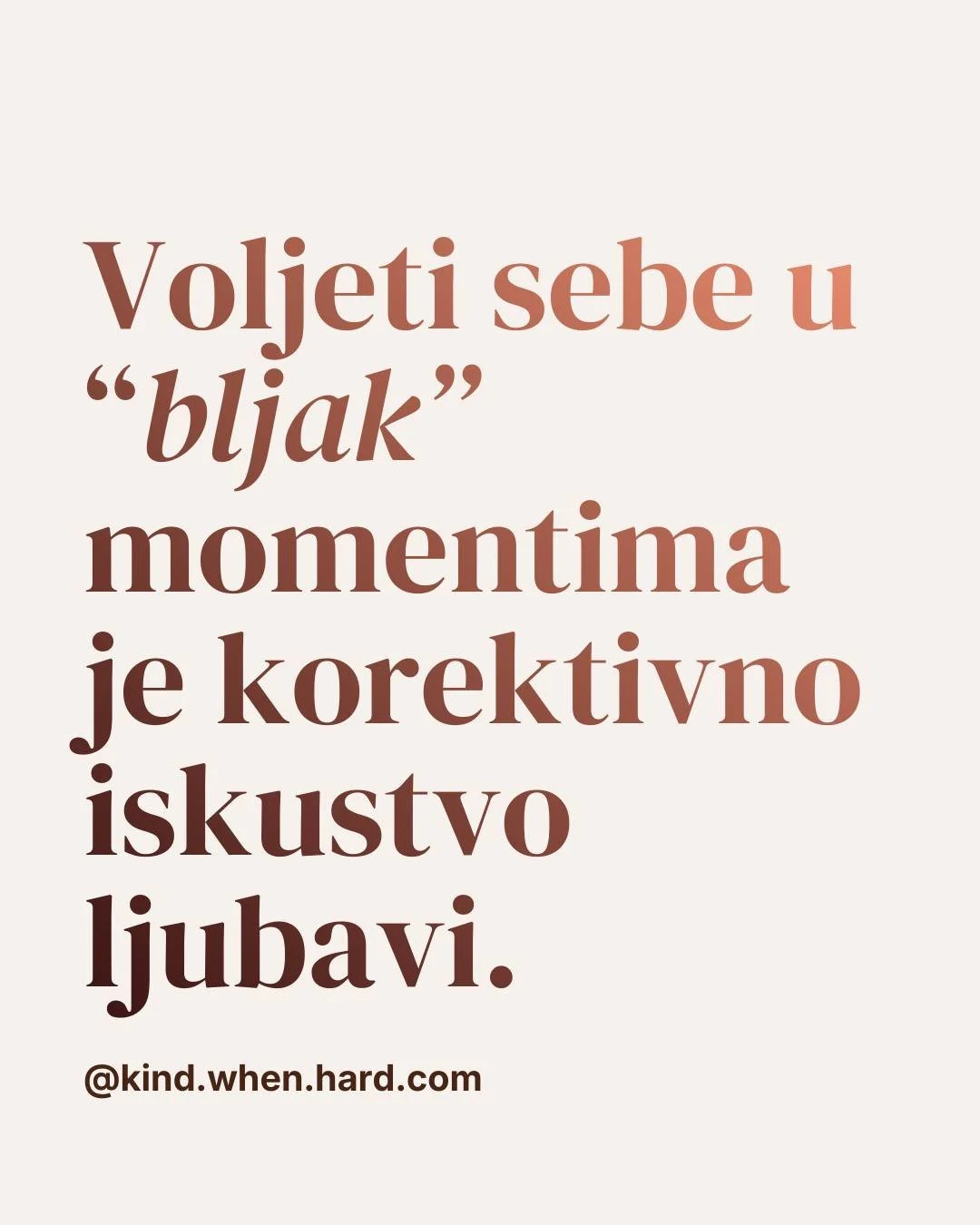 Često u terapijskim sobama čujem "Dolazim jer želim prestati biti kritična. Želim se prestati prejedati. Želim biti bolja sebi i drugima." 
I dokle god je posve normalno da želimo rasti, ono &scaron;to nam ostaje je - kako? 

Događa li se l