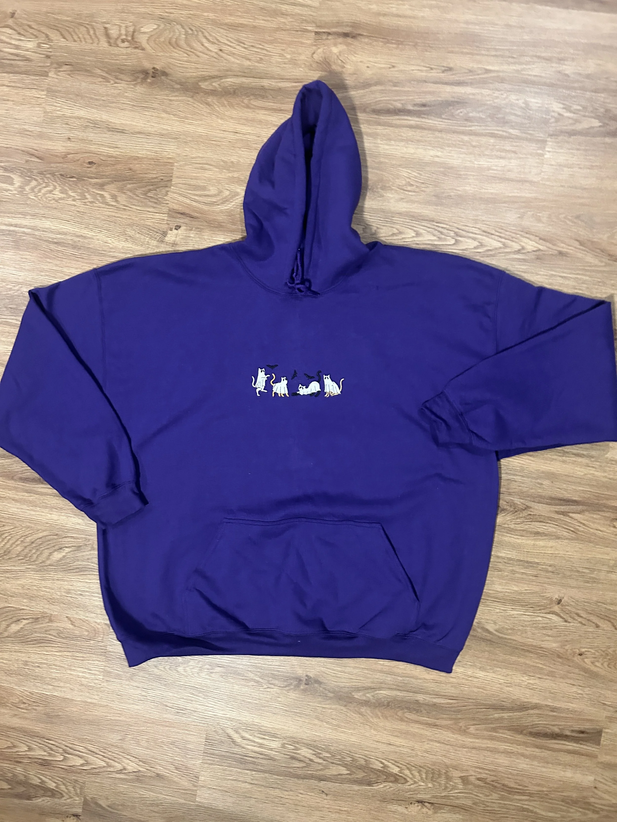 Purple Cat Ghosts Hoodie