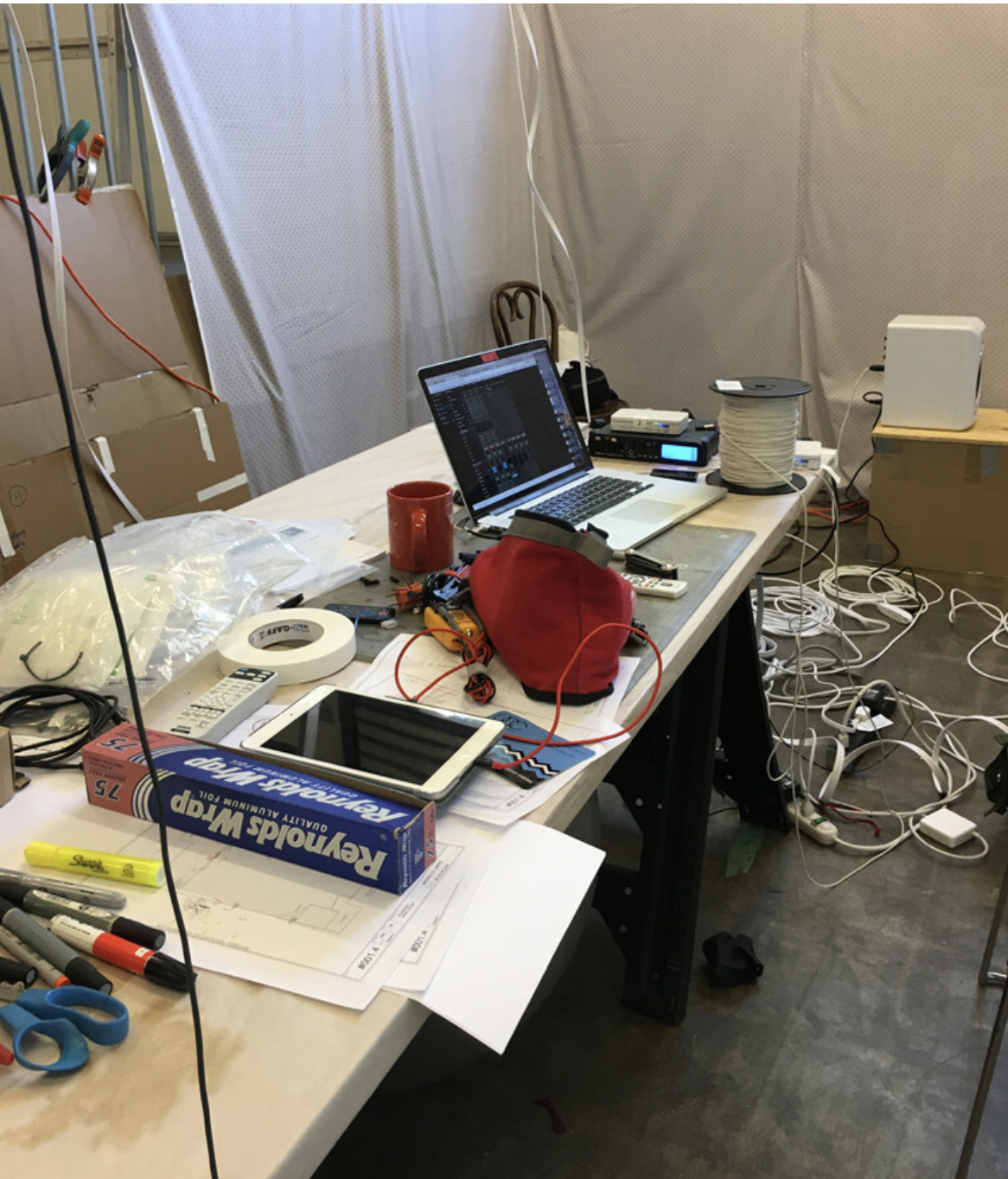 Work in progress in Michelle Jaffé's studio