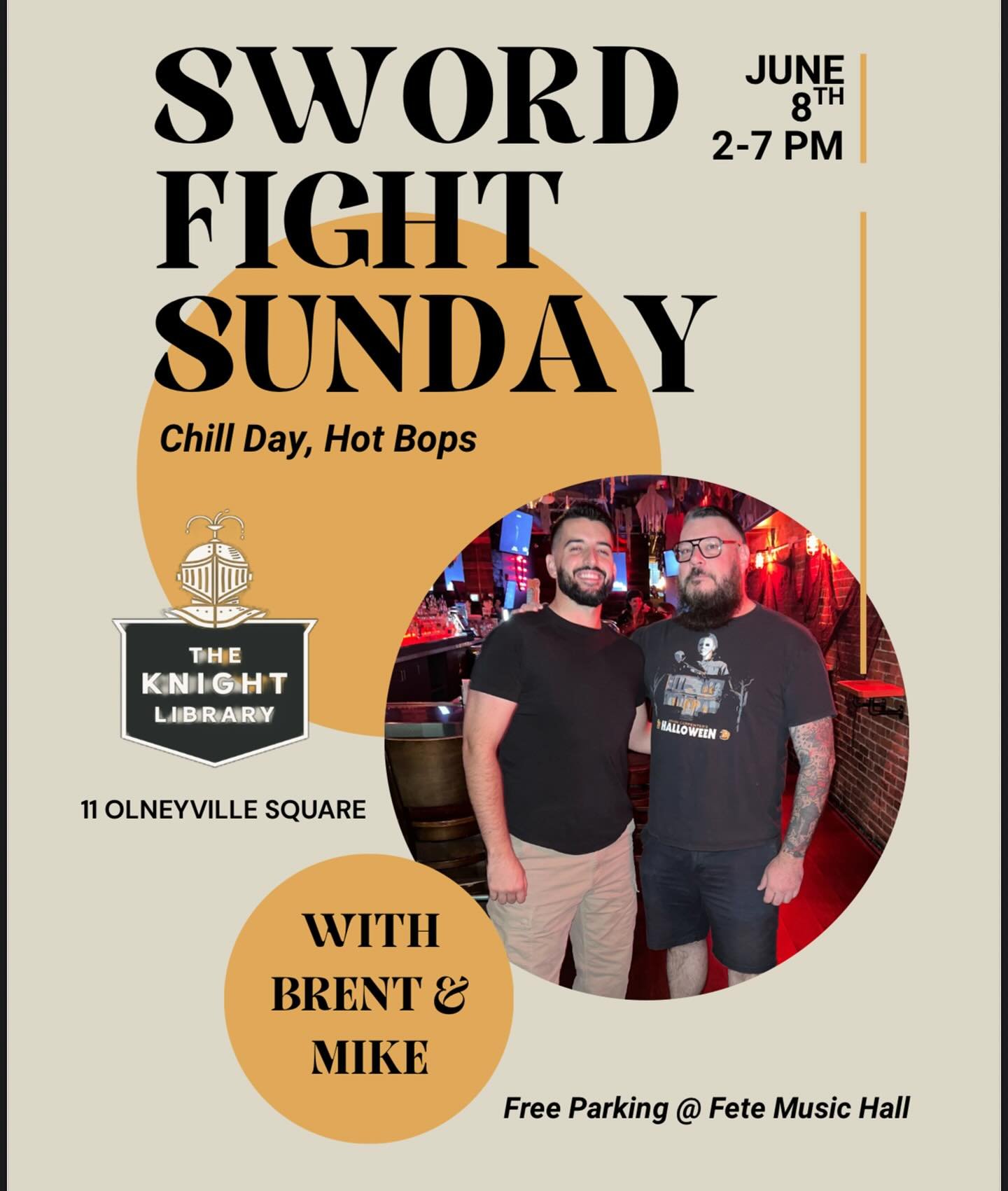 Come join @mike_rigggs &amp; @brentvarao at The Knight Library this Sunday between 2-7pm.