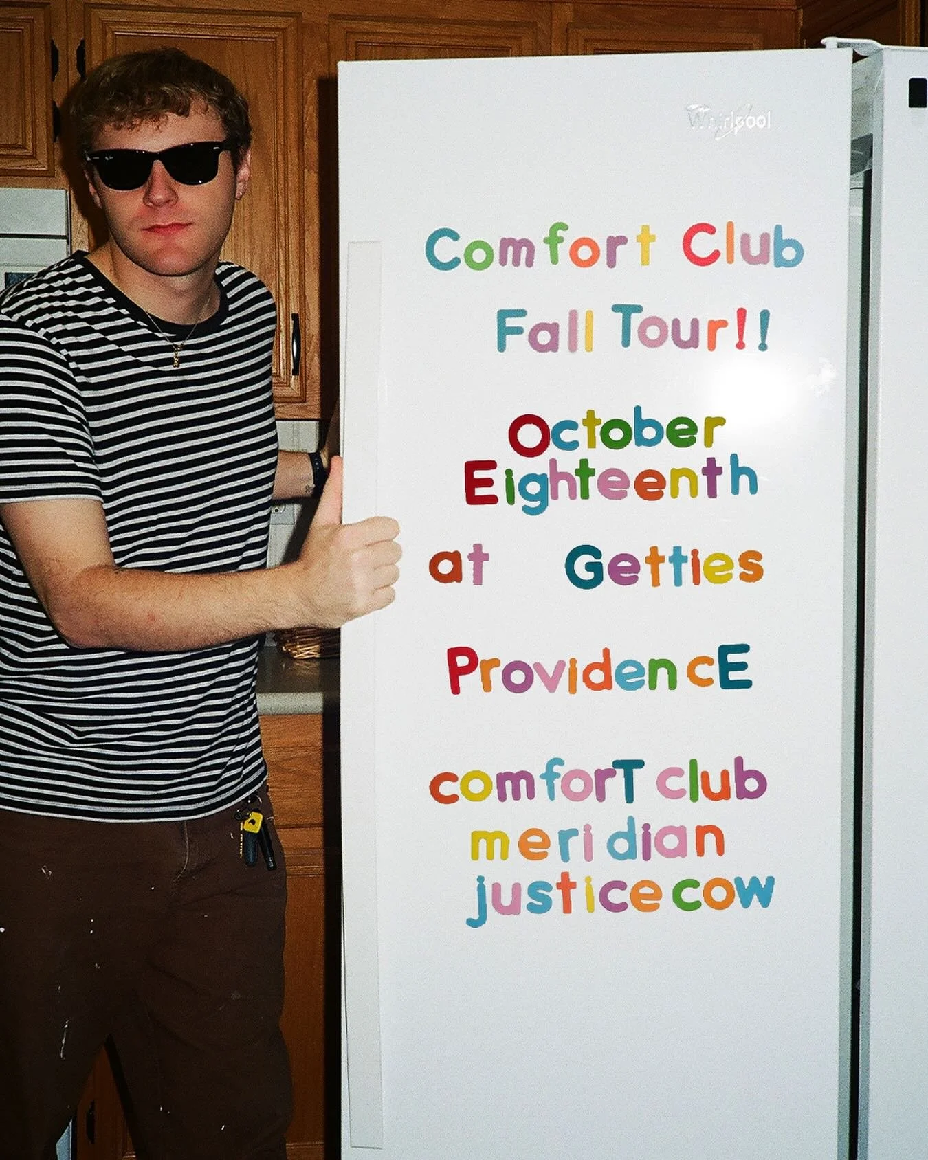 10/18 @comfortclub @meridian.makes @justice_cow_music  will be playing Getties. 
Doors @ 7. Ticket link in bio