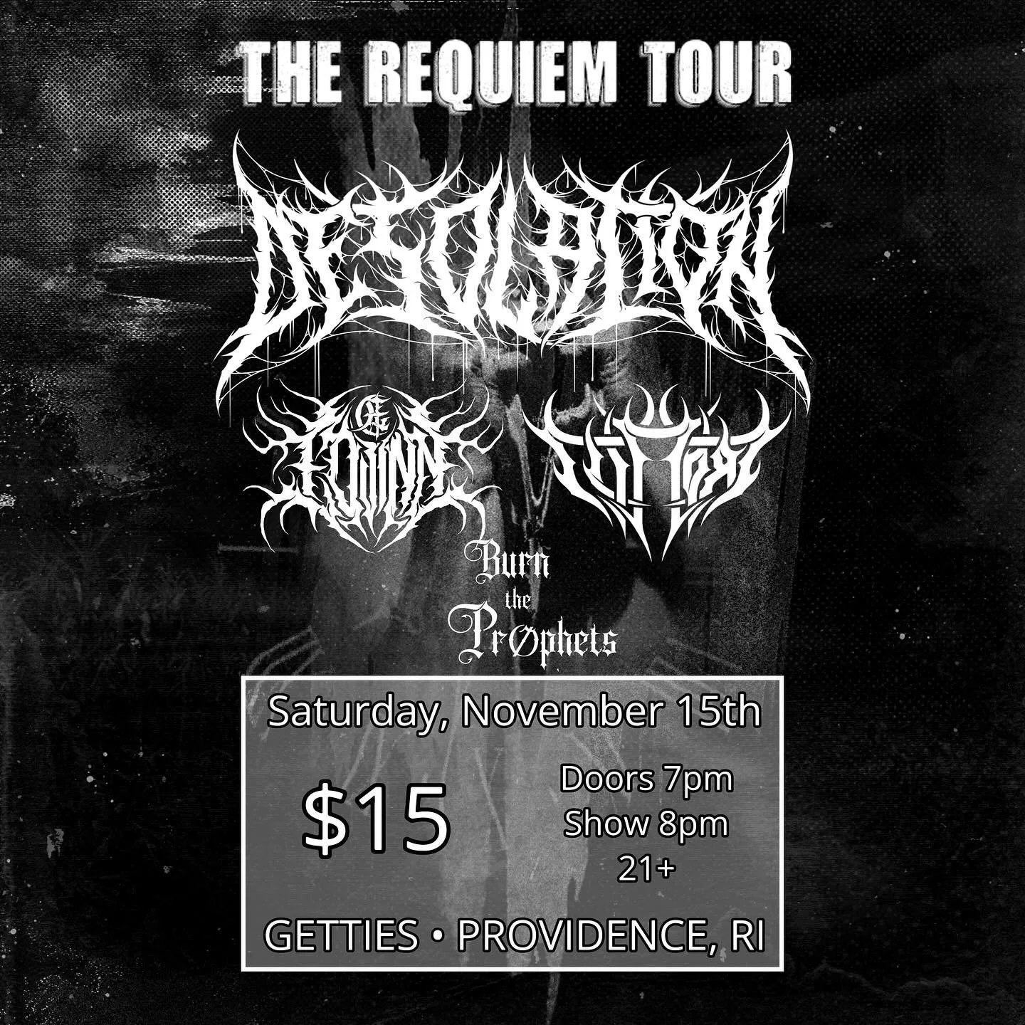 New line up for the show on 11/15. Doors at 7pm.