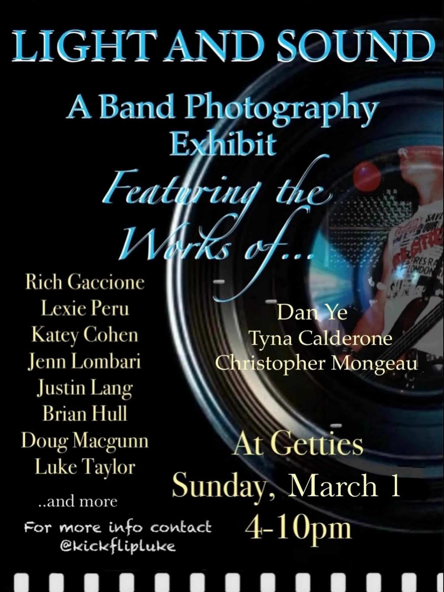 Come check out our band photo exhibit put on by @kickflipluke  Free to the public.