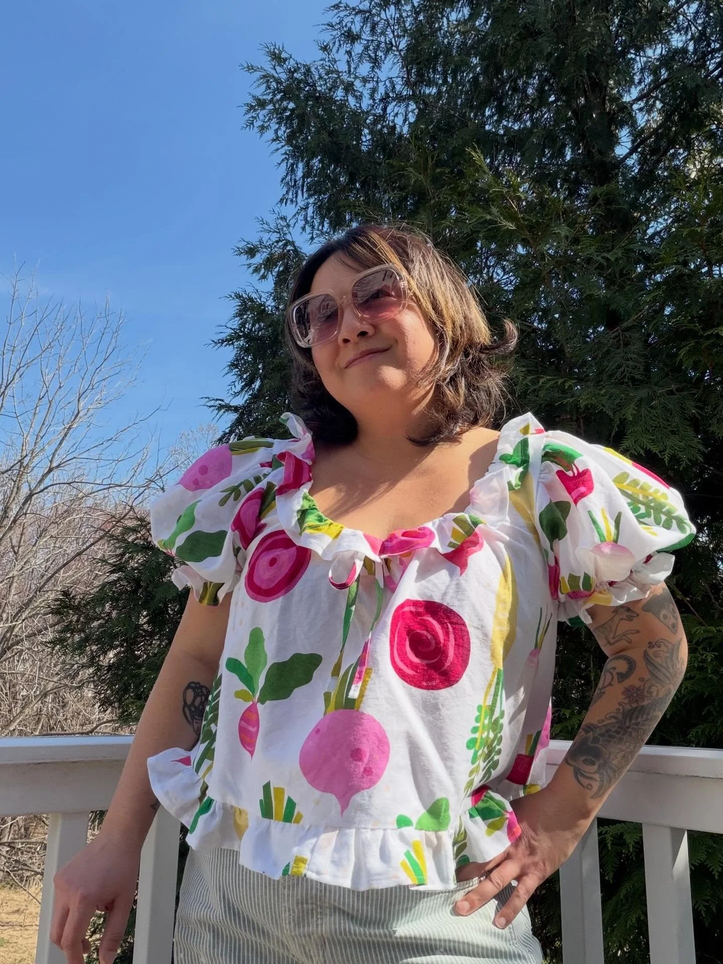 I celebrated my birthday last week so nothing can &ldquo;beet&rdquo; making a fun new top to party in! This is the Celine Blouse. I didn&rsquo;t make any mods except to make the bodice a little longer and I added the designers mod of making a drawstr