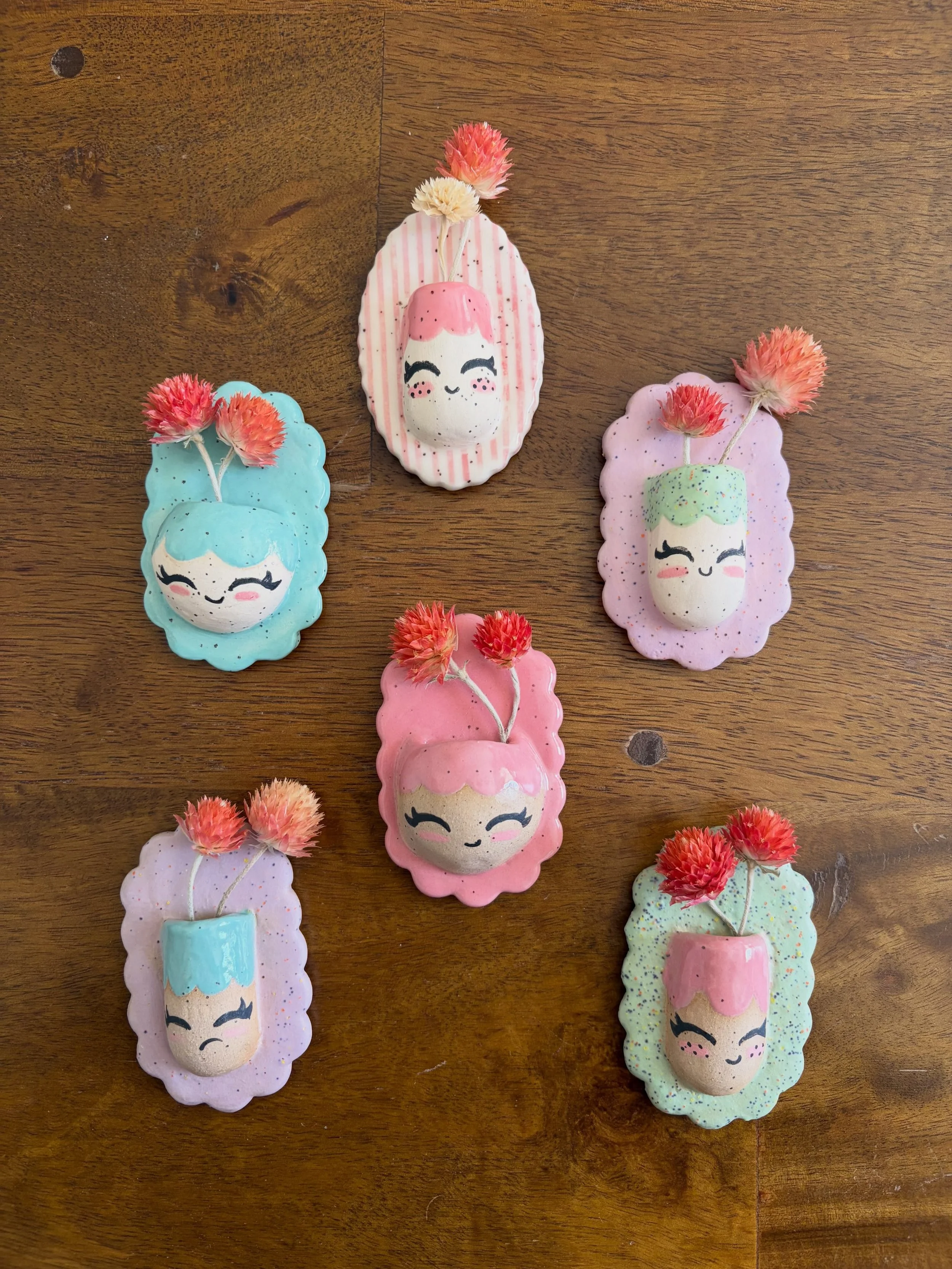 Added some floral cuteness to these fun little bud vase magnets