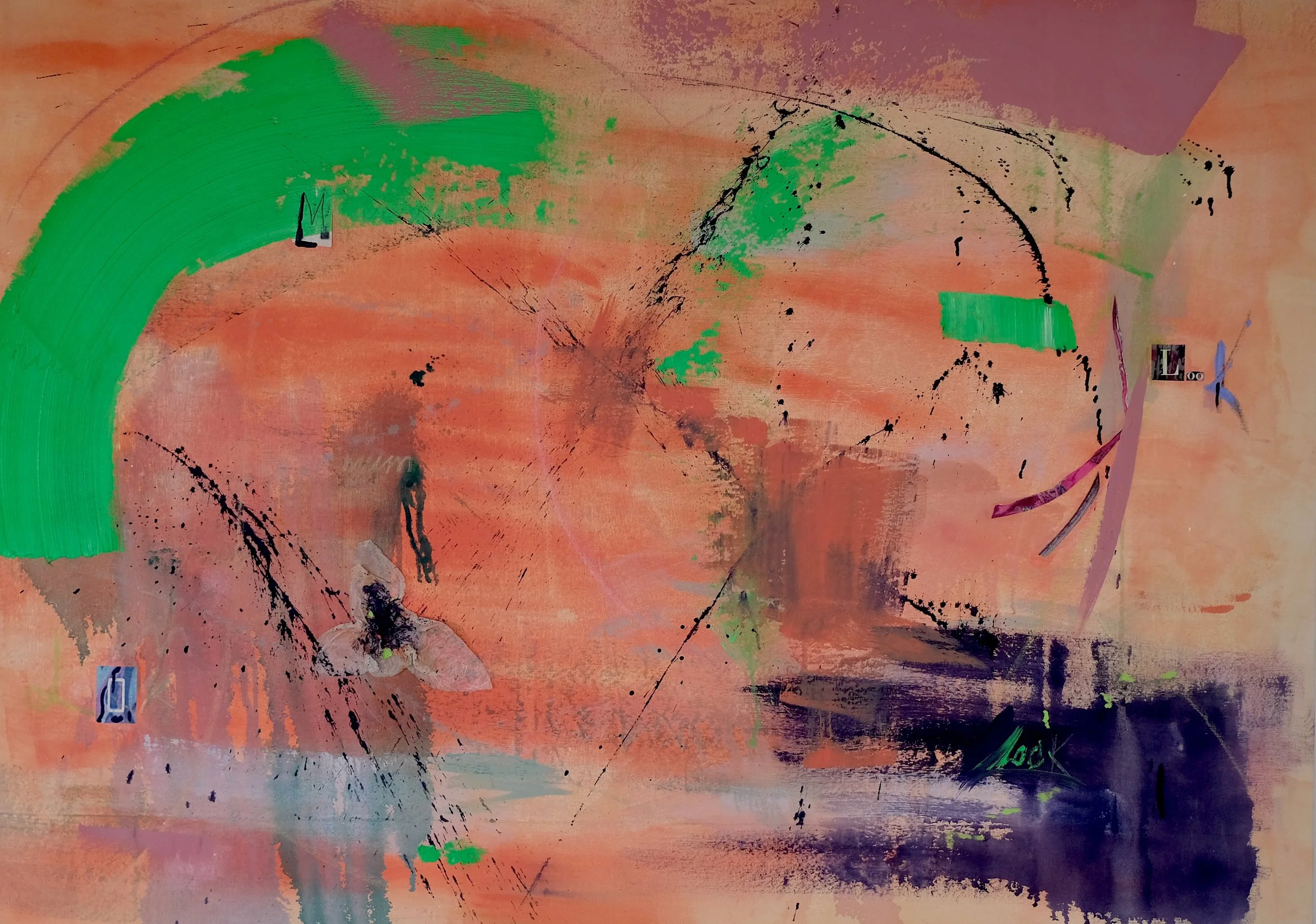 Anastasia_Naassan_Mum look — Effort in pink_Acrylic & mixed media on canvas_103*145cm_2023.JPG