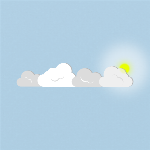 A graphical illustration of a stratocumulus translucidus cloud