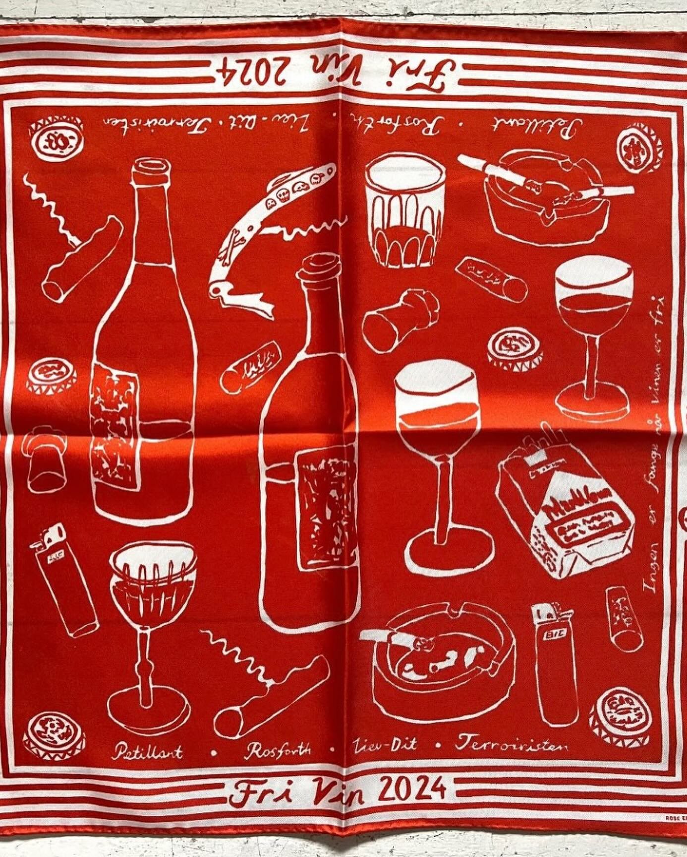 Get your own @roseeken hand-rolled silk scarf in four different versions - the Fri Vin red, The French, The Italian and The Ros&eacute;. All very limited editions. Available at #frivin on May 19th or through Petillant.dk

#roseeken #silkscarf #frivin