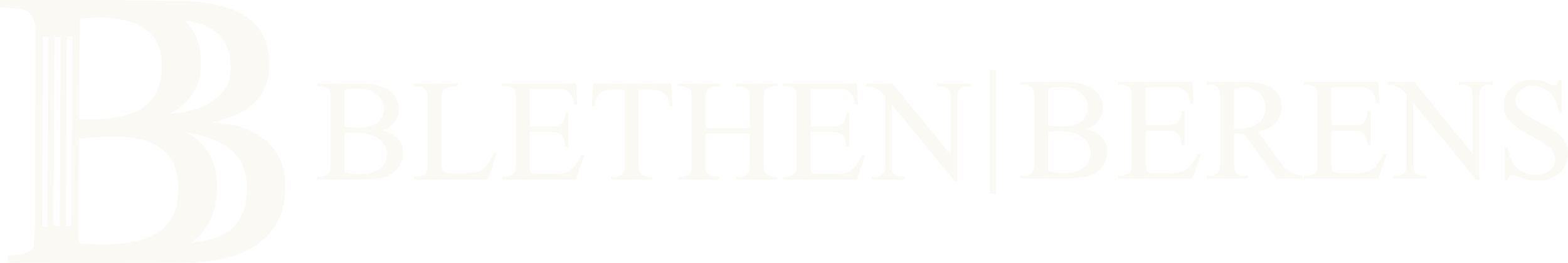 Logo of Blethen Berens law firm featuring stylized 'B' initials and company name.
