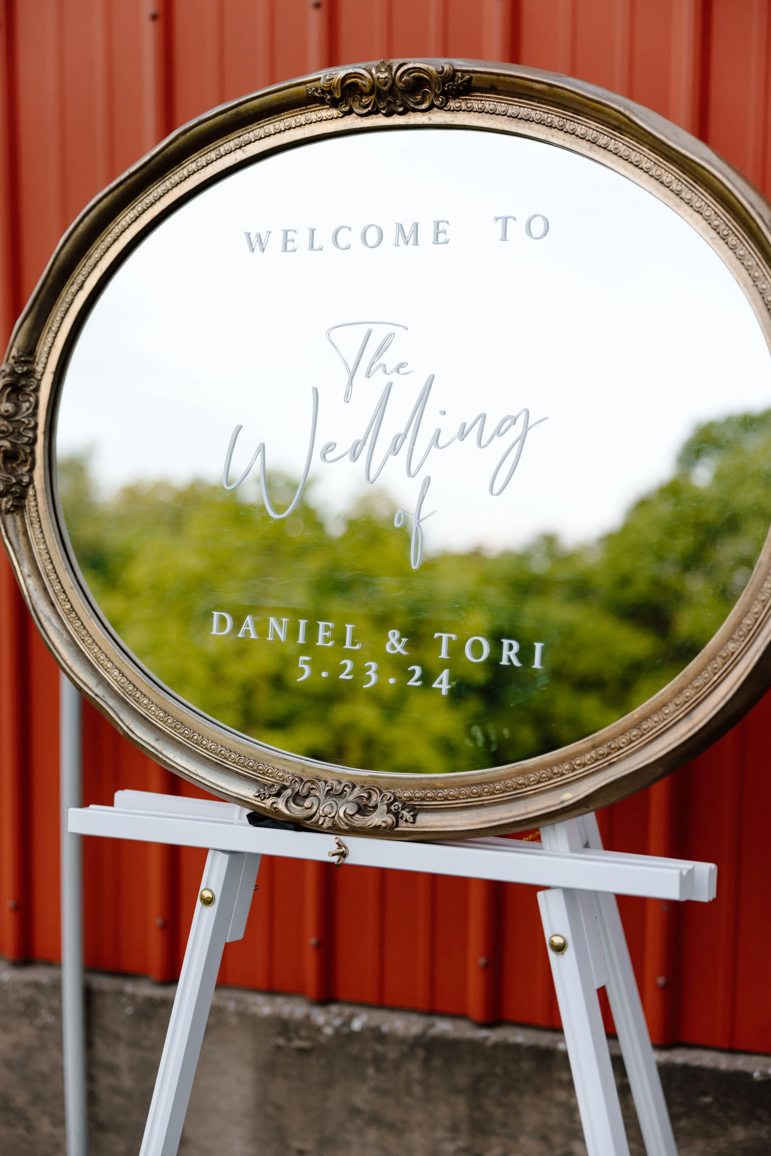 Gold Mirror (with custom phrase) - $25