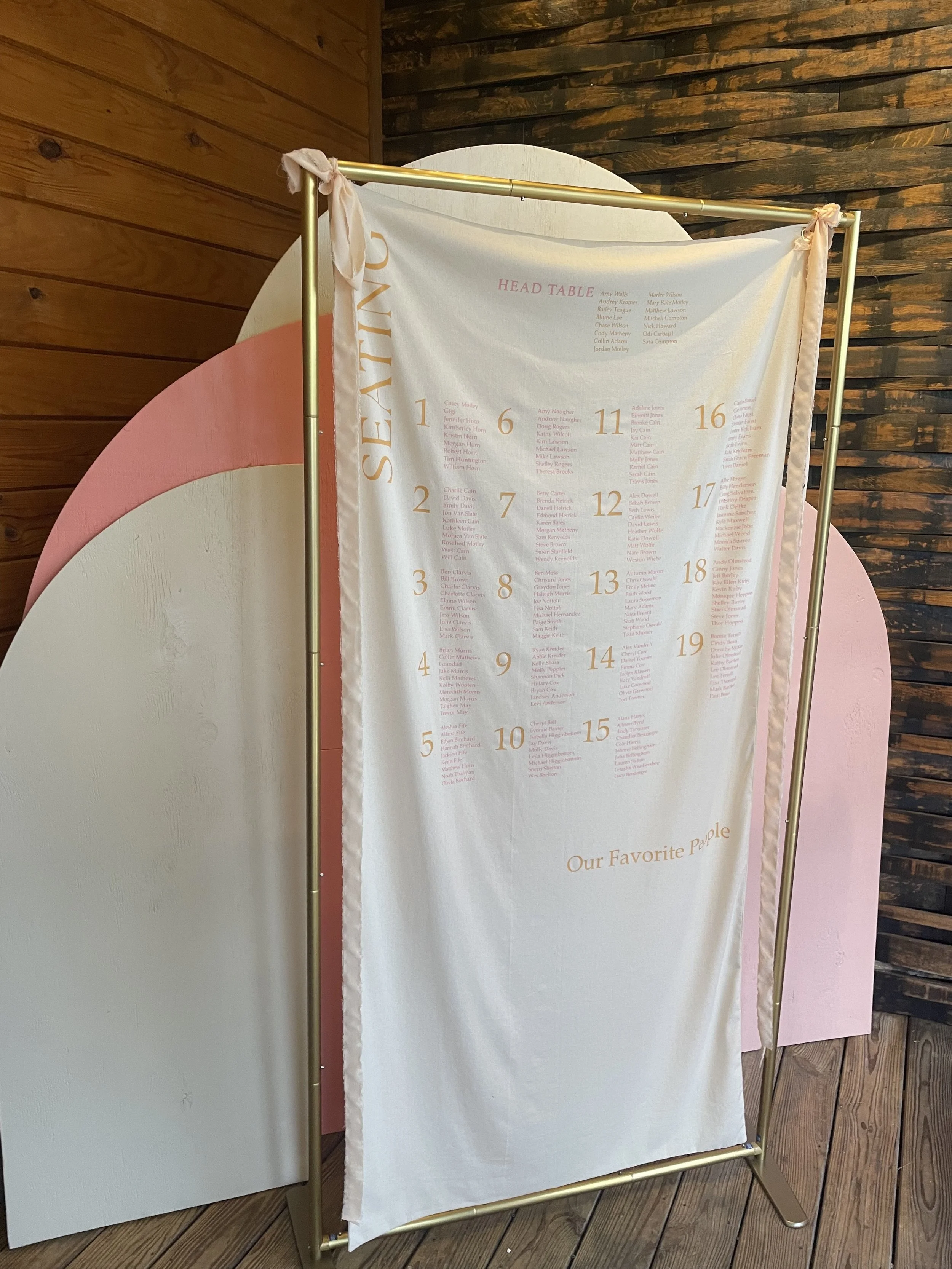 Large Gold Sign Stand - $15