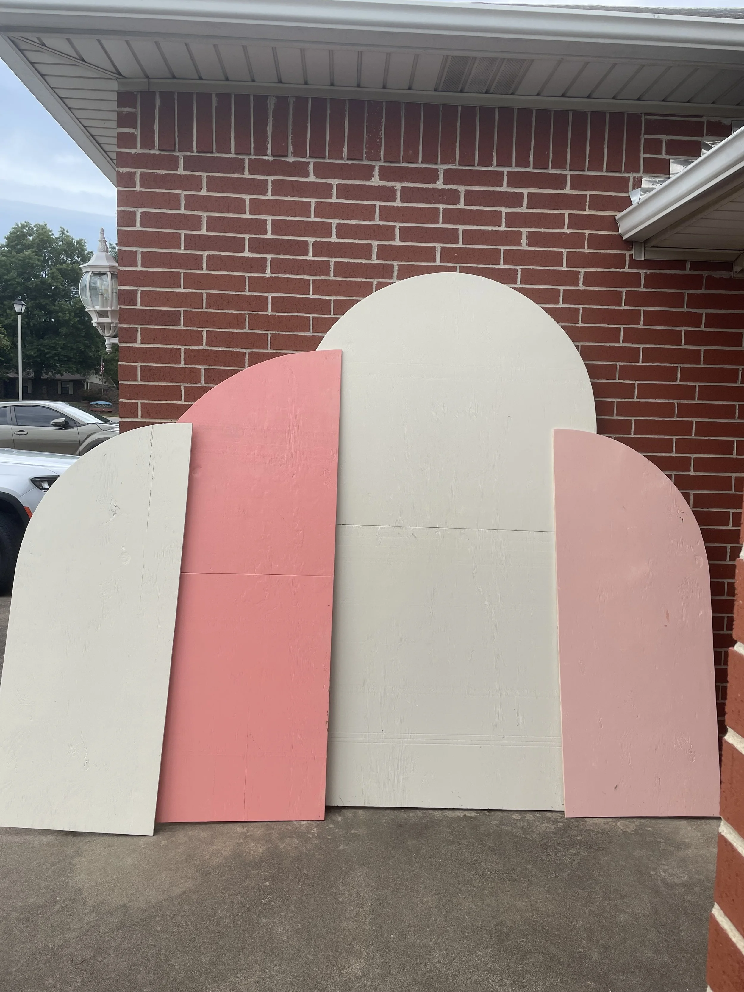 Wood Backdrop with Customizable Paint Color & Vinyl Phrase - $150 for all 4