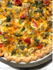 Family Size Quiche-Proscuitto, Mushroom, Basil and Mozzarella (Copy)