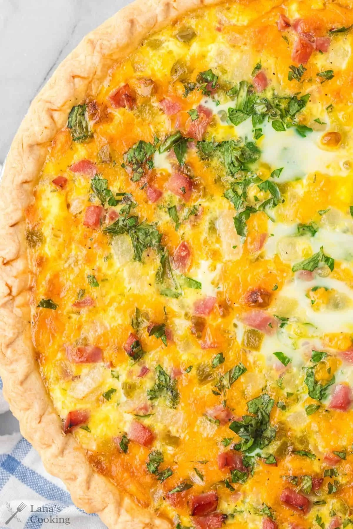Black Forest Ham, Roasted Pepper & Havarti Quiche
