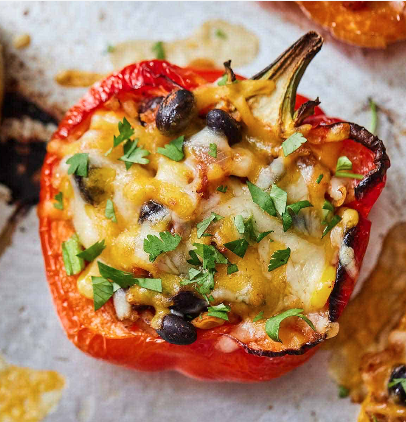 Vegan Vegetable Stuffed Peppers (GF)