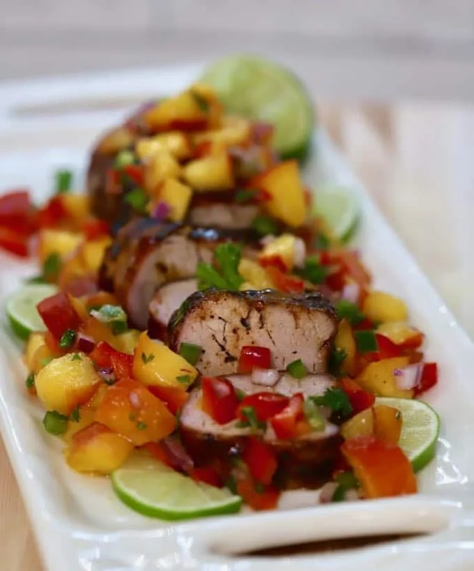 Local Porkloin with Peach Salsa (Dinner for 2)