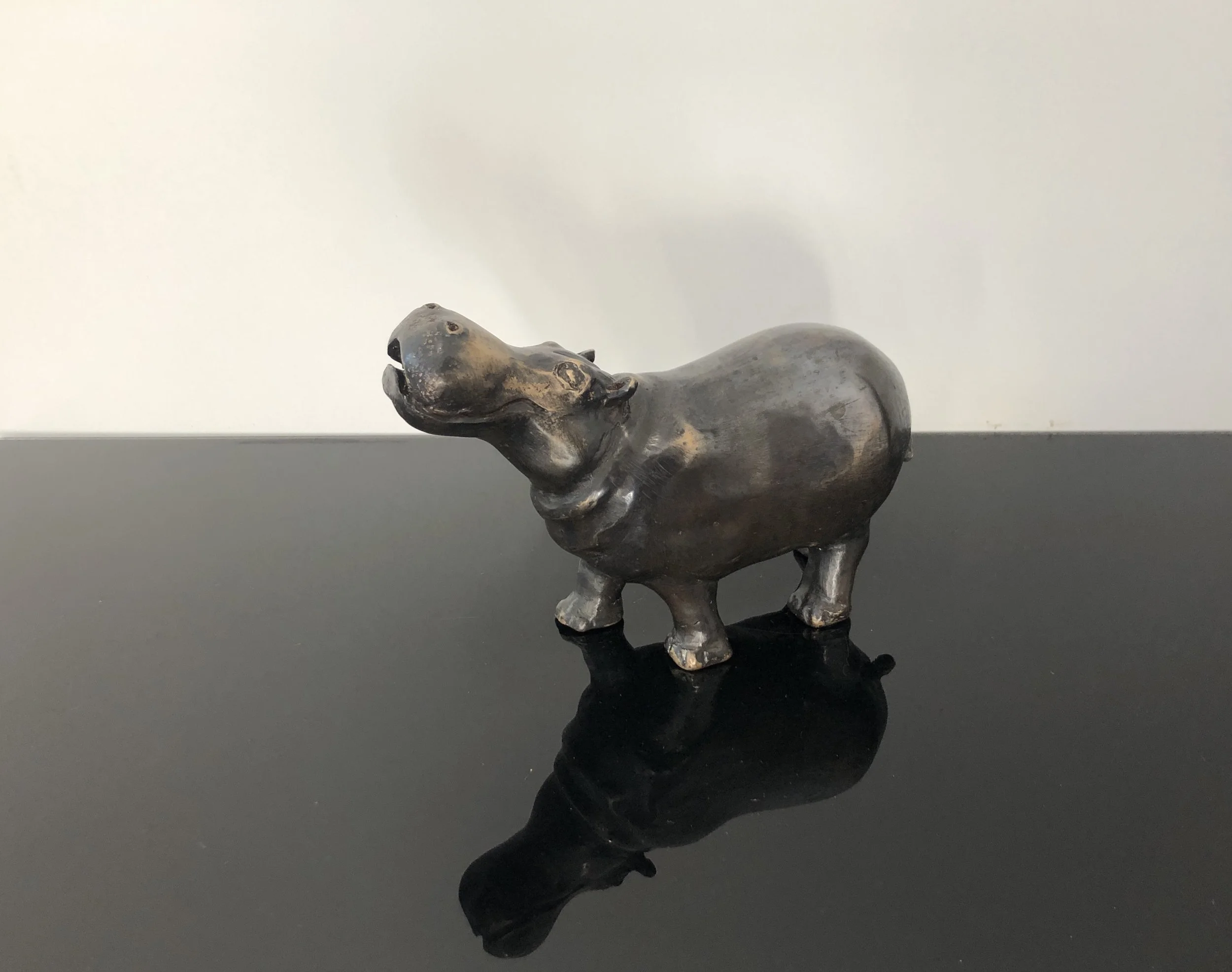 Hippo Sunshine, 2021, Bronze, 7.25"H x 7.5"L x 3"W Private Collection