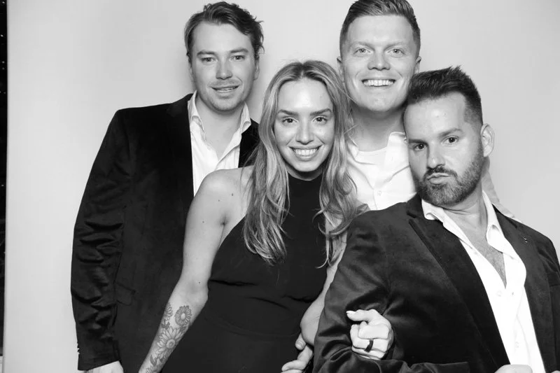 Glam Booth- Ponte Vedra Wedding at Sawgrass Country Club.  Black and white photo booth by Bokeh & Birch photobooth co.  Wedding photo booth rentals near Jacksonville, Florida.