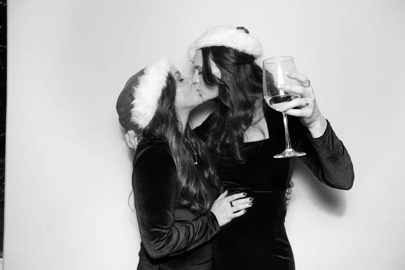 Glam Booth- Ponte Vedra Wedding at Sawgrass Country Club.  Black and white photo booth by Bokeh & Birch photobooth co.  Wedding photo booth rentals near Jacksonville, Florida.