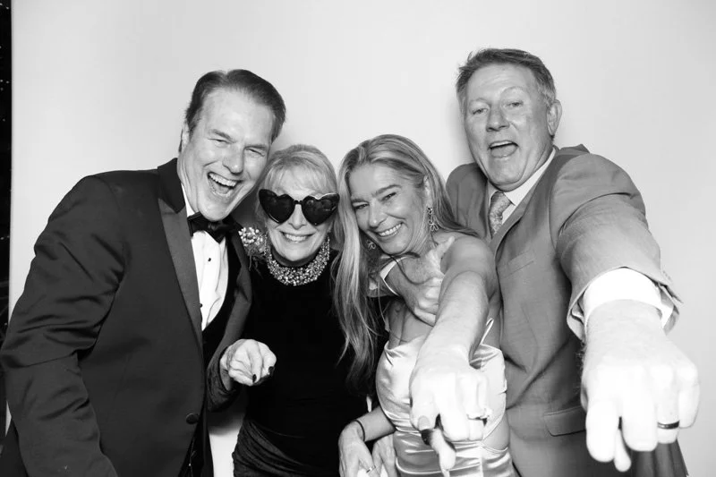 Glam Booth- Ponte Vedra Wedding at Sawgrass Country Club.  Black and white photo booth by Bokeh & Birch photobooth co.  Wedding photo booth rentals near Jacksonville, Florida.