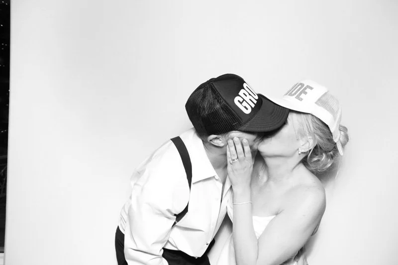 Glam Booth- Ponte Vedra Wedding at Sawgrass Country Club.  Black and white photo booth by Bokeh & Birch photobooth co.  Wedding photo booth rentals near Jacksonville, Florida.