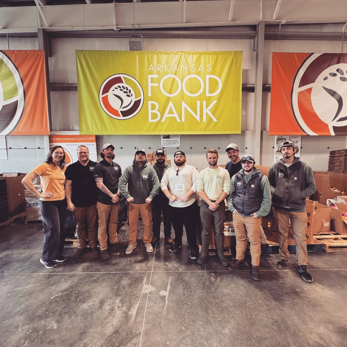 Last week, a few of our team members spent the day volunteering at the Arkansas Food Bank.
Nothing big, just pitching in, working alongside good people, and doing something useful for our community.
We&rsquo;re lucky to work together every day, and i