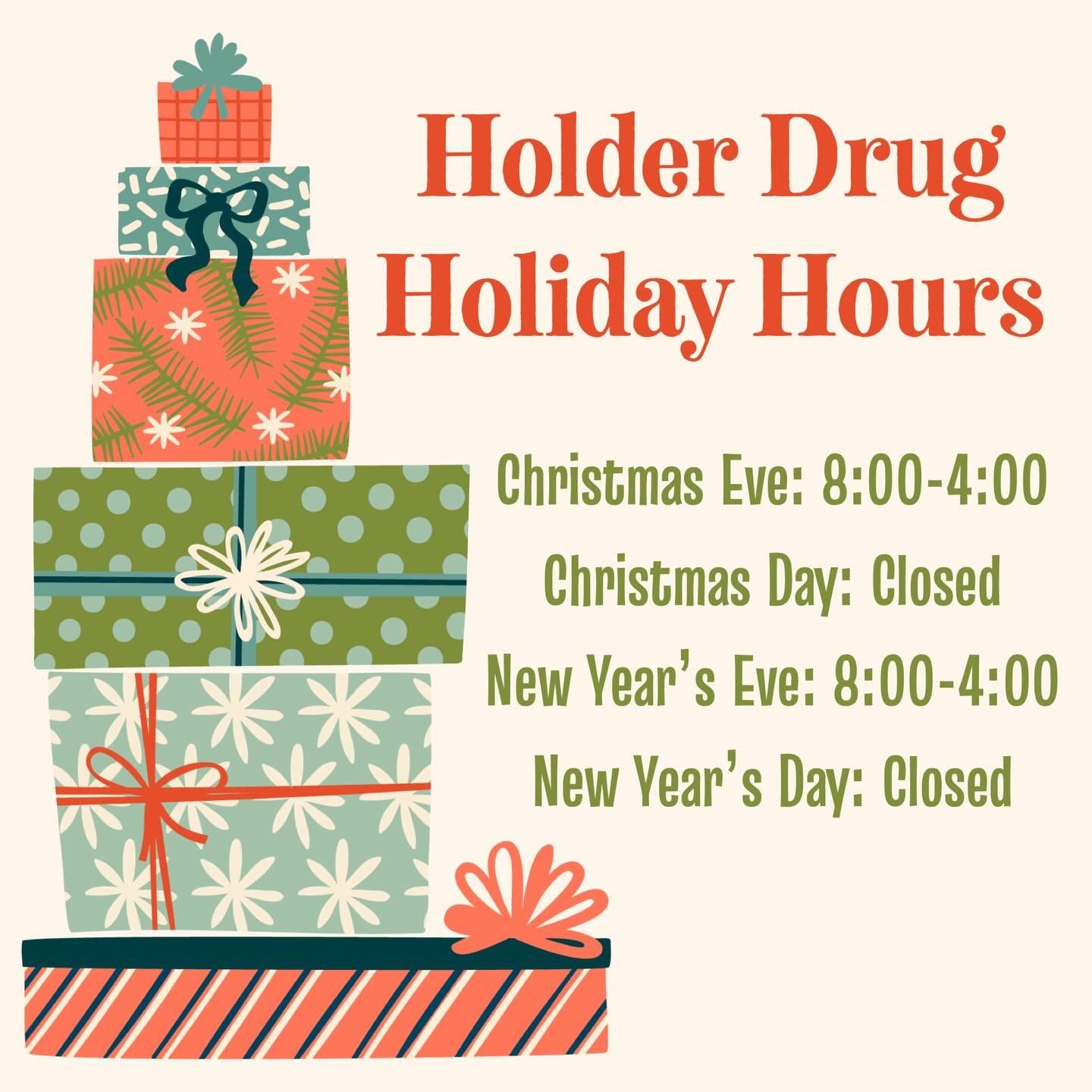 We&rsquo;ve loved helping with all your shopping fun this year! Here&rsquo;s our Holiday Hours, make a plan to come see us!
