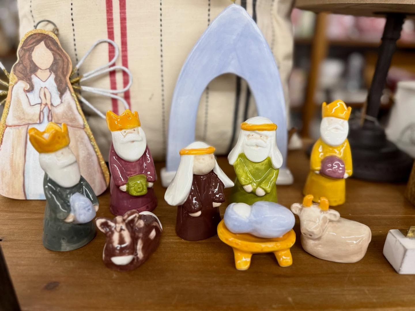 Celebrating JESUS! Happy Sunday Friends. 

We have a variety of nativity scenes, it&rsquo;s hard to pick a favorite. See you this afternoon!