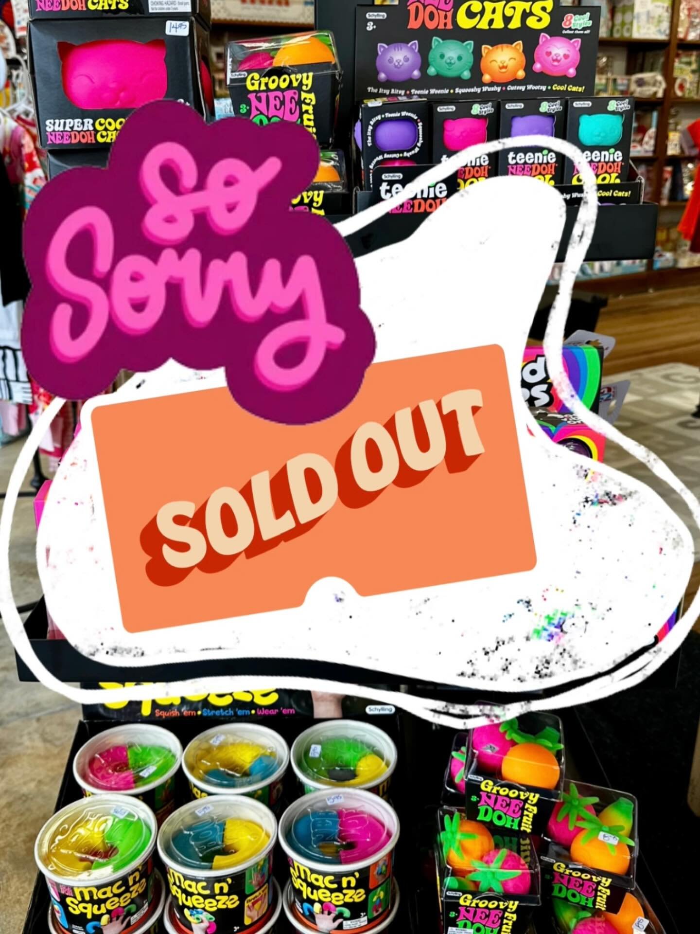 Yes we carry NeeDohs, the REAL ONES! 

But here&rsquo;s the deal, they&rsquo;re sending partial orders as they get them packed. We have so many more coming. 

Trust us, Sally over-ordered! 🤣🤣🤣