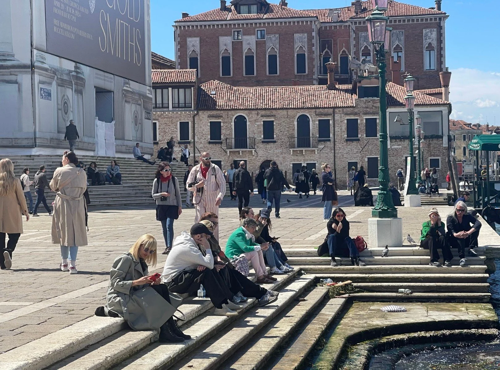 Crowds of visitors at Venice Biennale 2024