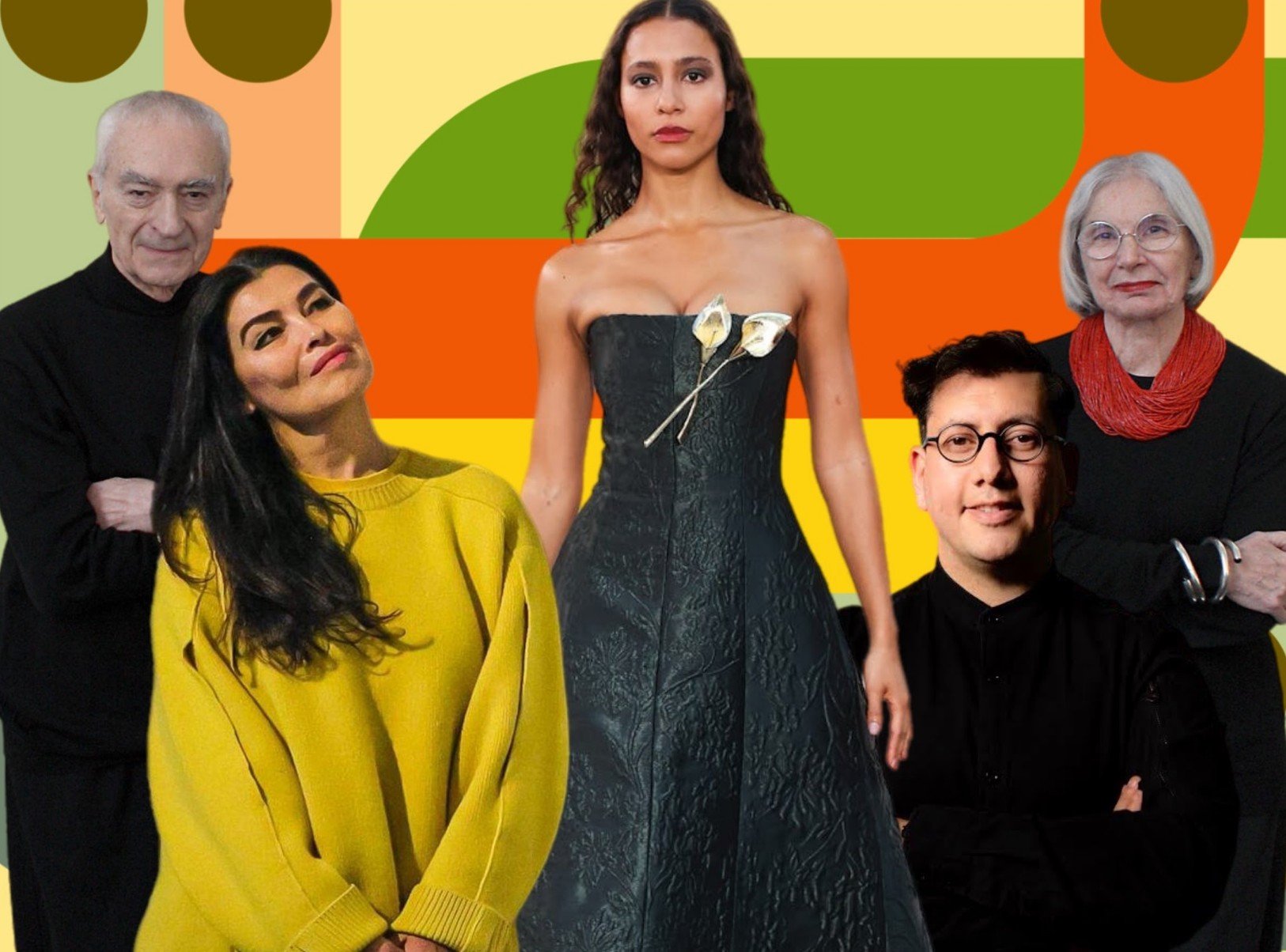 Editorial collage featuring Hannah Traore, Refik Anadol, Es Devlin, Massimo Vignelli and Lella Vignelli against the iconic 1972 Vignelli New York City subway map — Anarchy Daily think piece on fashion, contemporary art and AI authenticity crisis 2026