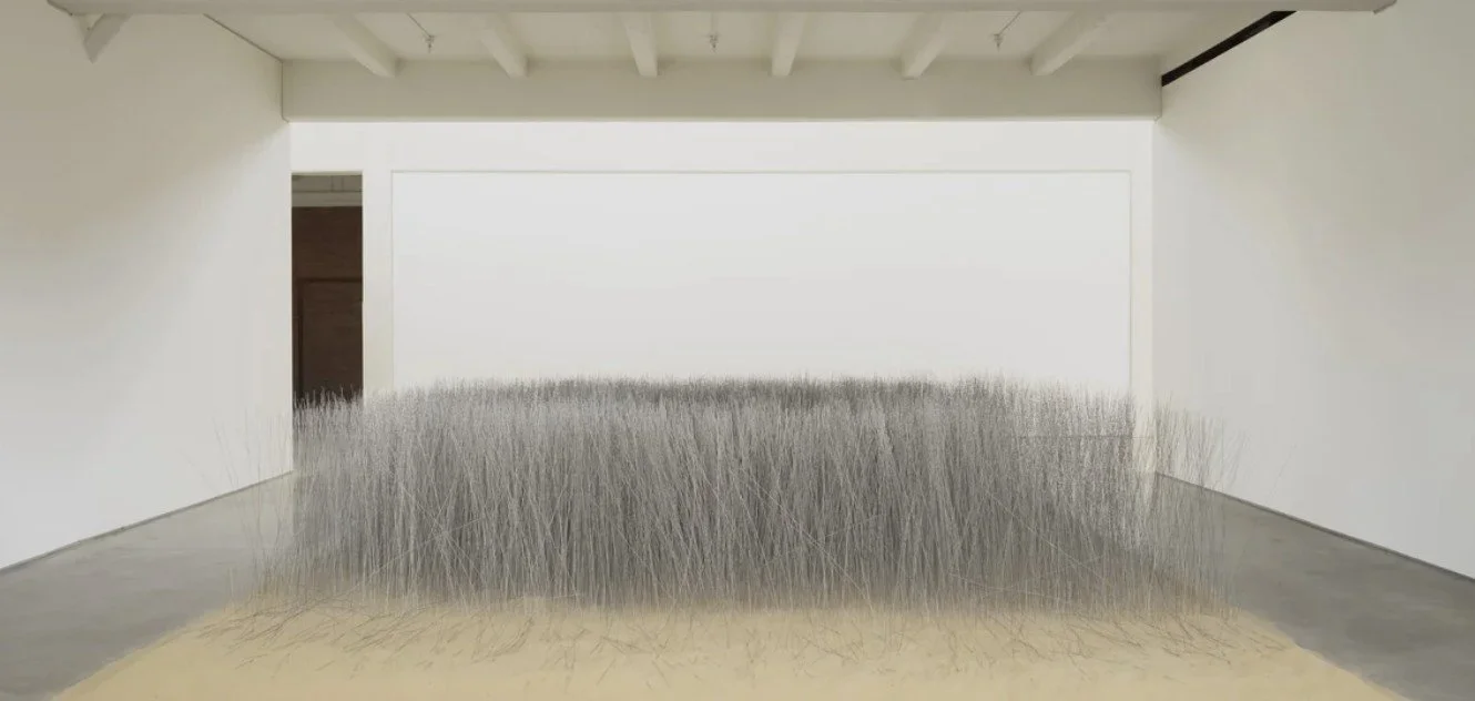 Lee Ufan Follow retrospective at San Marco Art Centre SMAC Venice, Relatum iron rods in sand installation, Venice Biennale 2026 collateral event, 90th birthday survey.