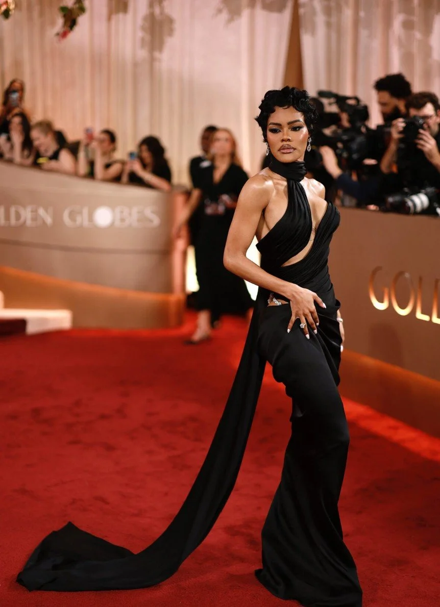 Teyana Taylor wearing Schiparelli dress