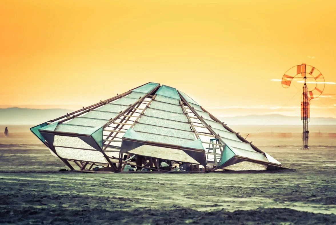 BreathCore-7 interactive installation and sound-healing lounge, Burning Man, Elnara Nasirli and MXNZM